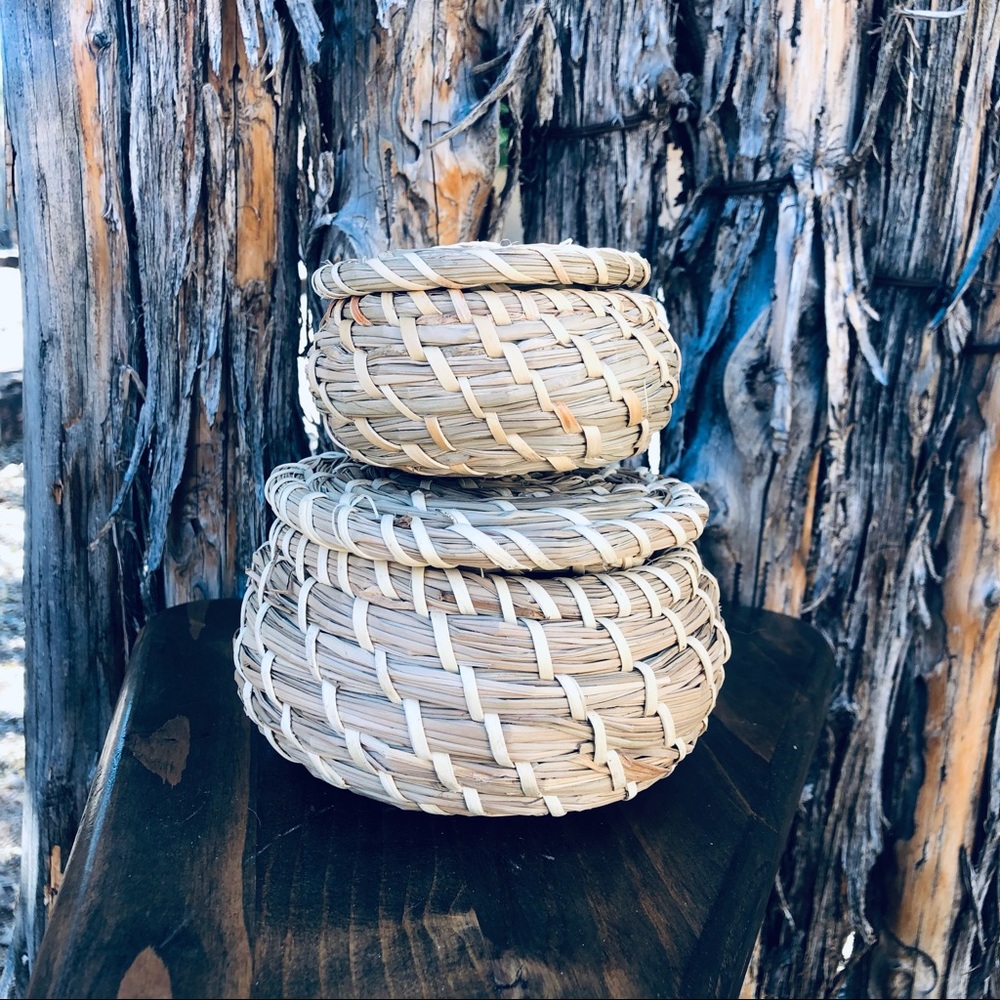 Stacking / Nestling Grass Baskets